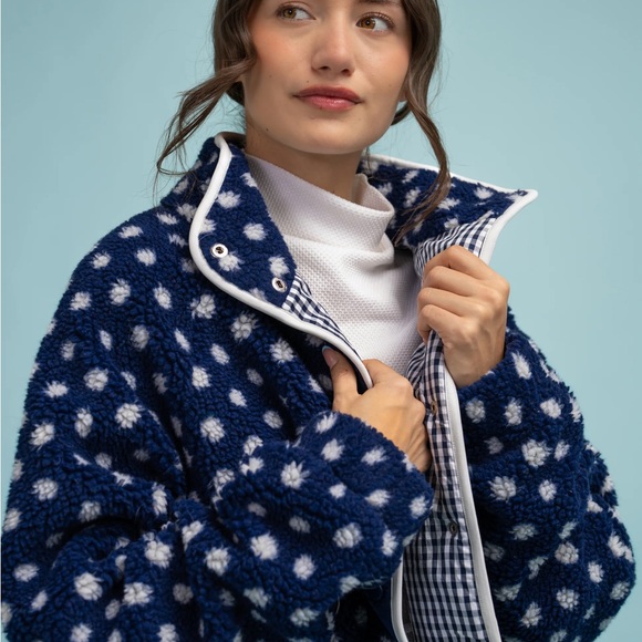 Midnight Lunch Polka Dot Fleece Jacket - Picture 7 of 7